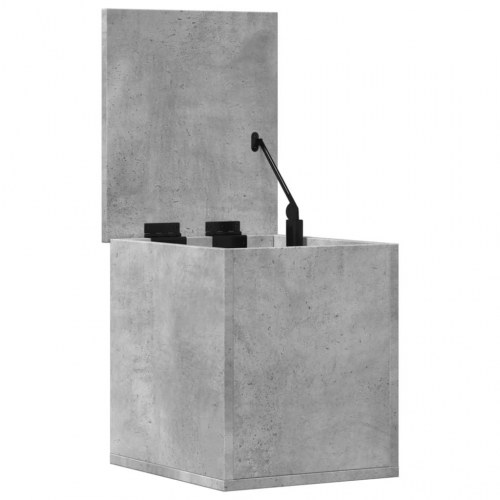 Opbevaringsboks i konstrueret træ - 30 × 35 × 35 cm, betongrå