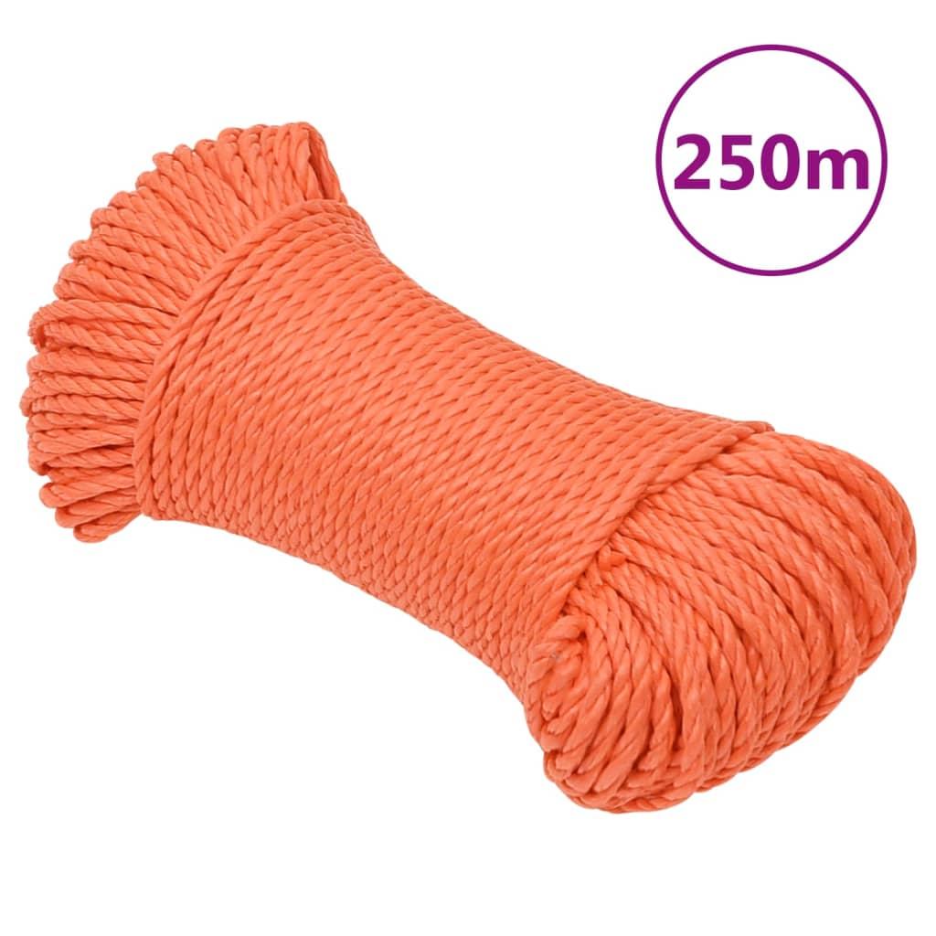 Arbejdsreb 3 mm 250 m polypropylen orange