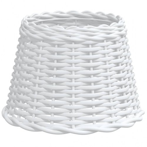 Lampeskærm Ø30 × 20 cm i flet - hvid pendel- og bordlampe skærm