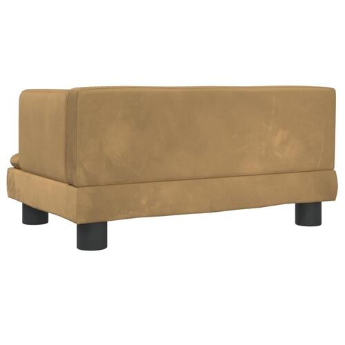 Hundeseng 60x40x30 cm velour brun