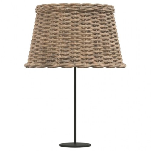 Lampeskærm i flet - Ø45 × 28 cm, brun