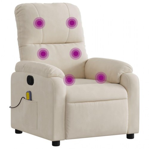 Massagestol i mikrofiberstof - beige