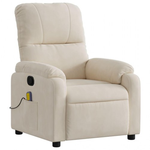 Massagestol i mikrofiberstof - beige