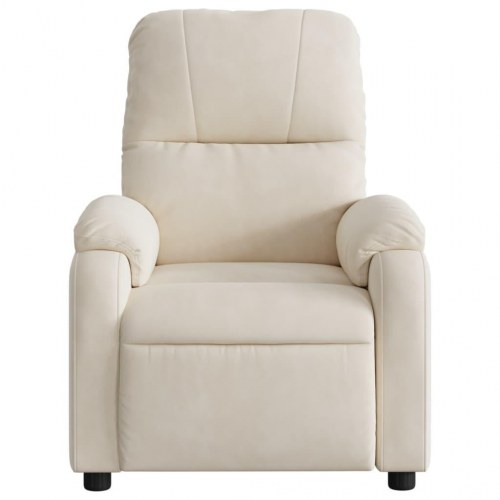 Eldreven massagestol i mikrofiberstof - beige
