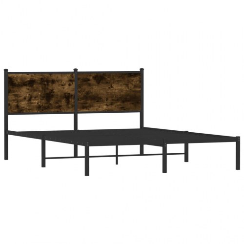 Sengeramme uden madras 137 x 190 cm - røget egetræ