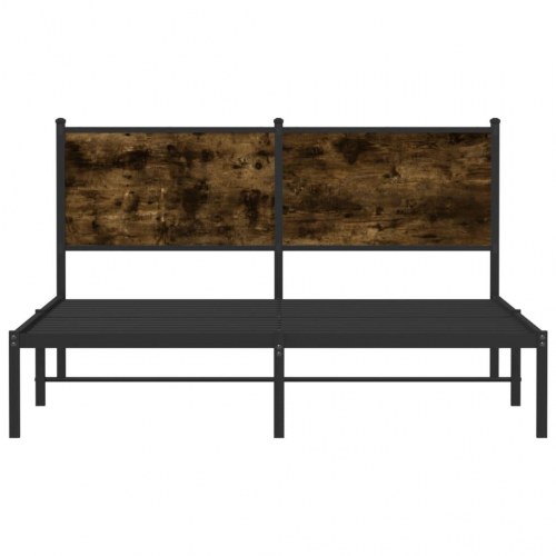 Sengeramme uden madras 137 x 190 cm - røget egetræ
