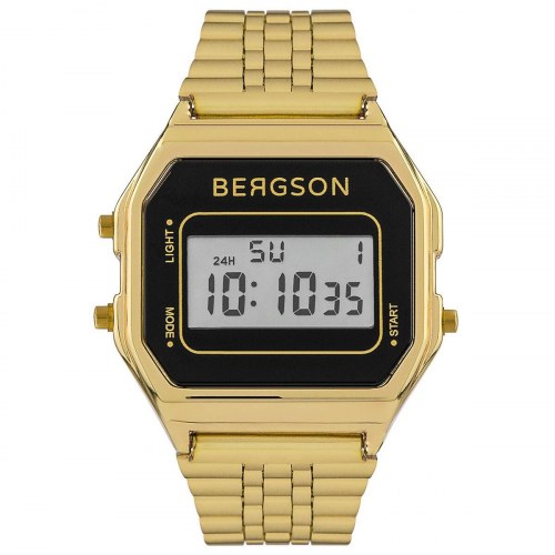 Bergson unisex armbåndsur BGW8159U3 - sort skive, Ø 34 mm
