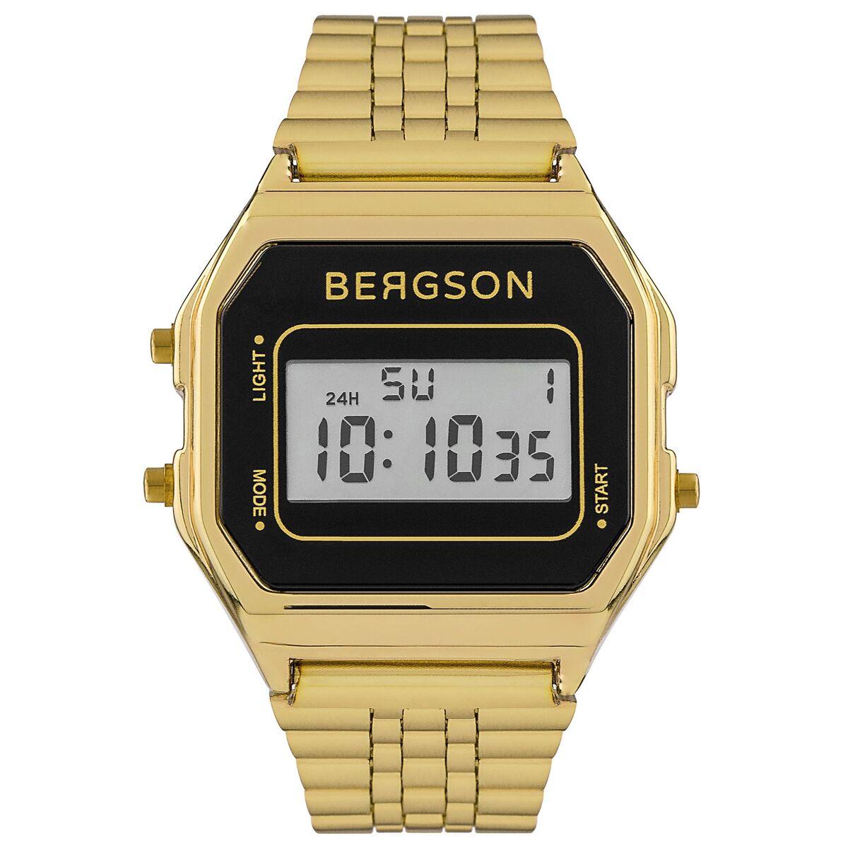 Bergson unisex armbåndsur BGW8159U3 - sort skive, Ø 34 mm