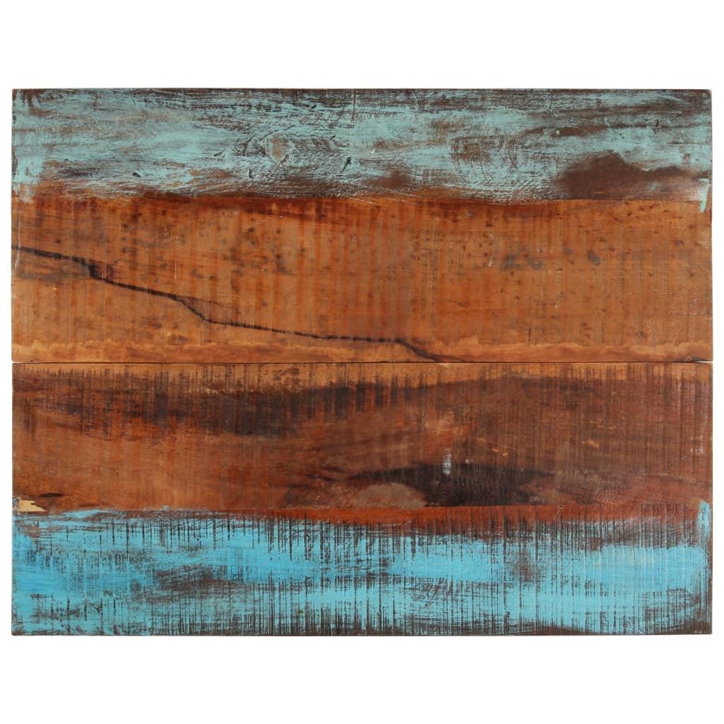 Bordplade 70x90 cm 25-27 mm rektangulær massivt genbrugstræ