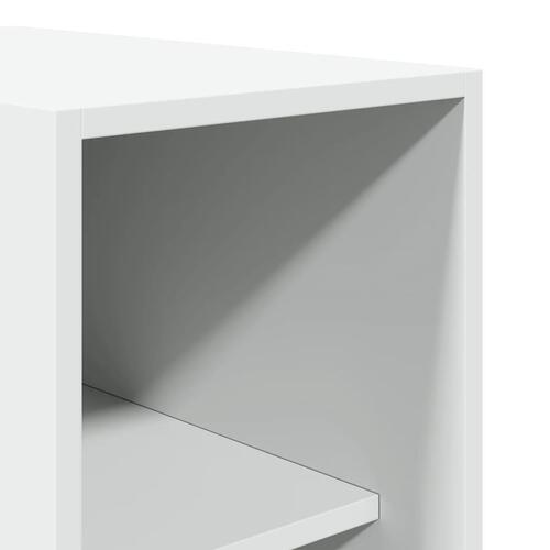 Klædeskab 30x50x200 cm konstrueret træ hvid