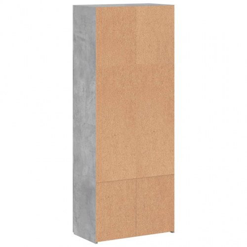 Arkivskab 60 × 32 × 153 cm i konstrueret træ - betongrå