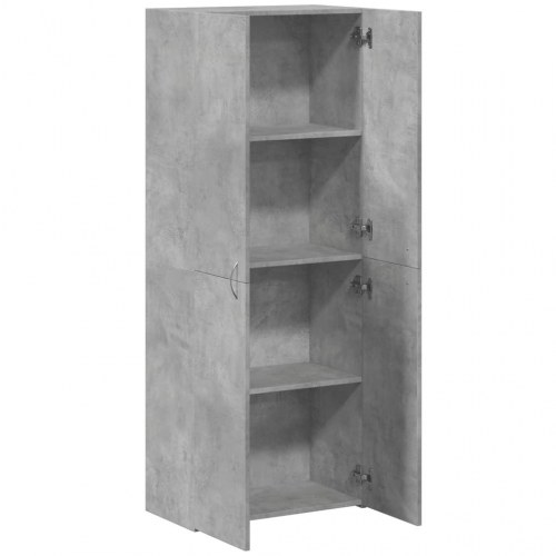 Arkivskab 60 × 32 × 153 cm i konstrueret træ - betongrå