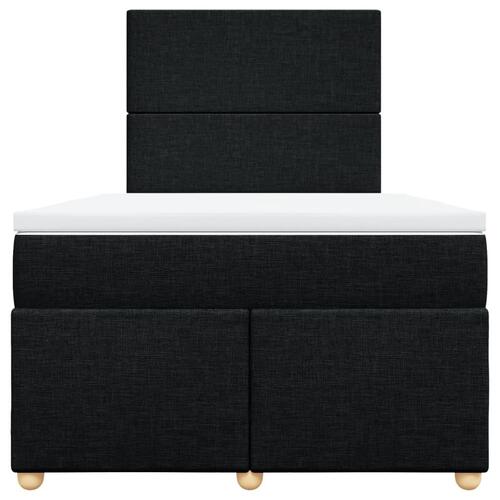 Kontinentalseng med madras 120x190 cm stof sort