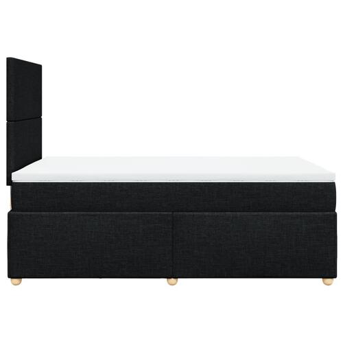 Kontinentalseng med madras 120x190 cm stof sort