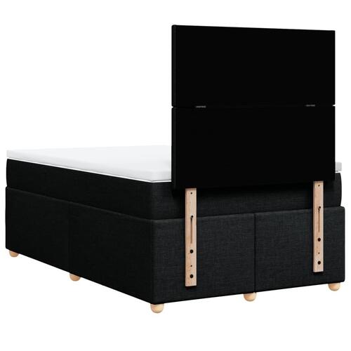 Kontinentalseng med madras 120x190 cm stof sort
