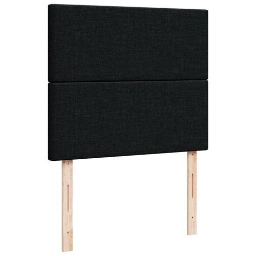 Kontinentalseng med madras 120x190 cm stof sort