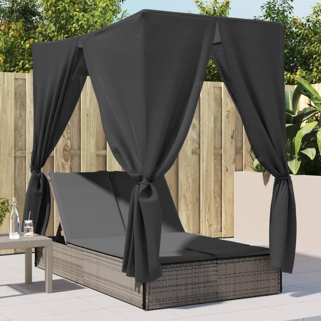Solseng Med Tag Gardiner Polyrattan Grå