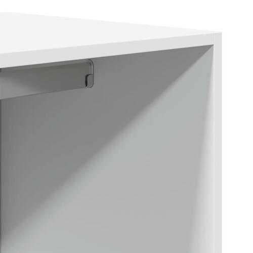 Klædeskab 80x50x200 cm konstrueret træ hvid