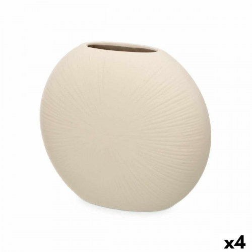 Vase keramik beige - , cirkulær 29 × 26 × 11 cm (4 stk.)