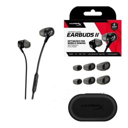 Hovedtelefoner med mikrofon Hyperx Cloud EarBuds II Sort