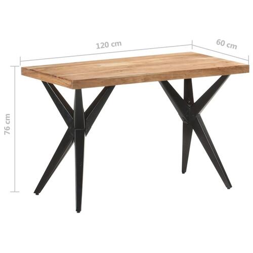 Spisebord 120x60x76 cm massivt akacietræ