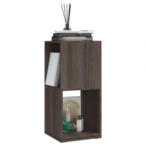 Drejelig reol 34,5 x 34,5 x 75,5 cm - grå og sonoma-eg
