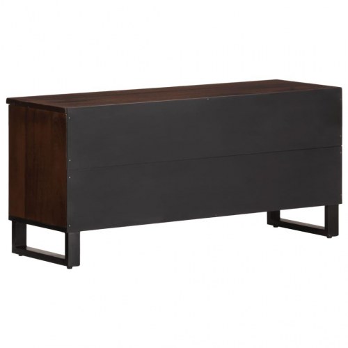 Tv-bord 100×34×46 cm i massivt mangotræ - brun, industrielt design