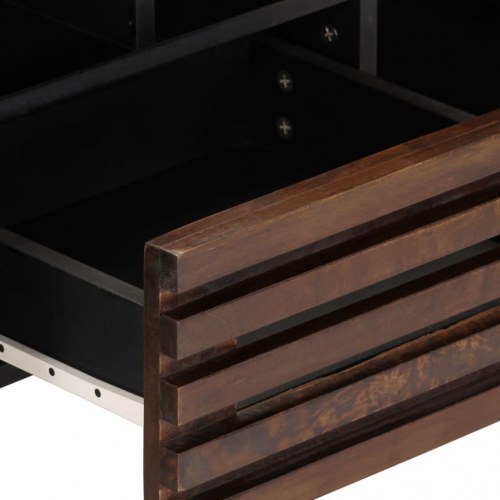 Tv-bord 100×34×46 cm i massivt mangotræ - brun, industrielt design