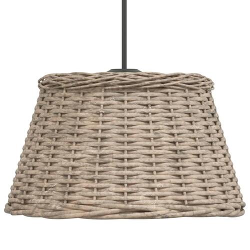 Lampeskærm til loftlampe Ø50x30 cm flet brun