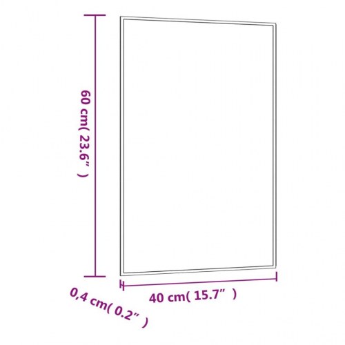 Vægspejl 40 × 60 cm - rektangulært glas, 4 mm