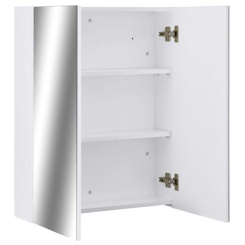 323607 Bathroom Mirror Cabinet White 60x15x75 cm MDF