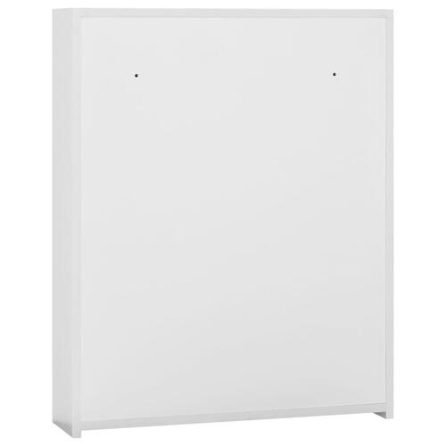 323607 Bathroom Mirror Cabinet White 60x15x75 cm MDF