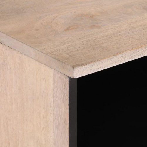 Tv-bord i massivt mangotræ - 100 × 34 × 46 cm, industriel stil