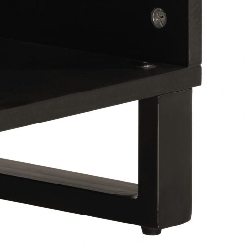 Tv-bord i massivt mangotræ - 100 × 34 × 46 cm, industriel stil