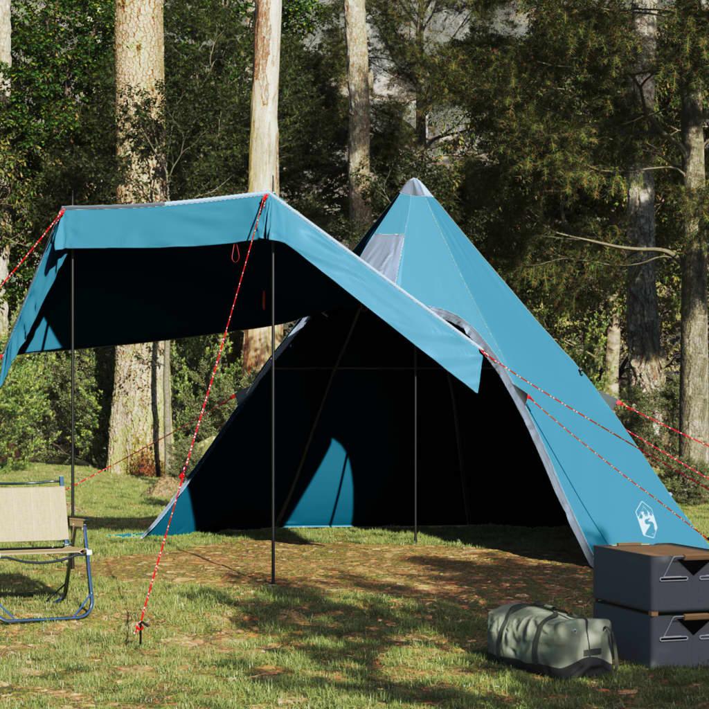 5-personers campingtelt vandafvisende blå