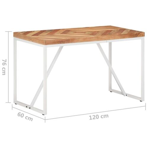 Spisebord 120x60x76 cm massivt akacietræ og mangotræ