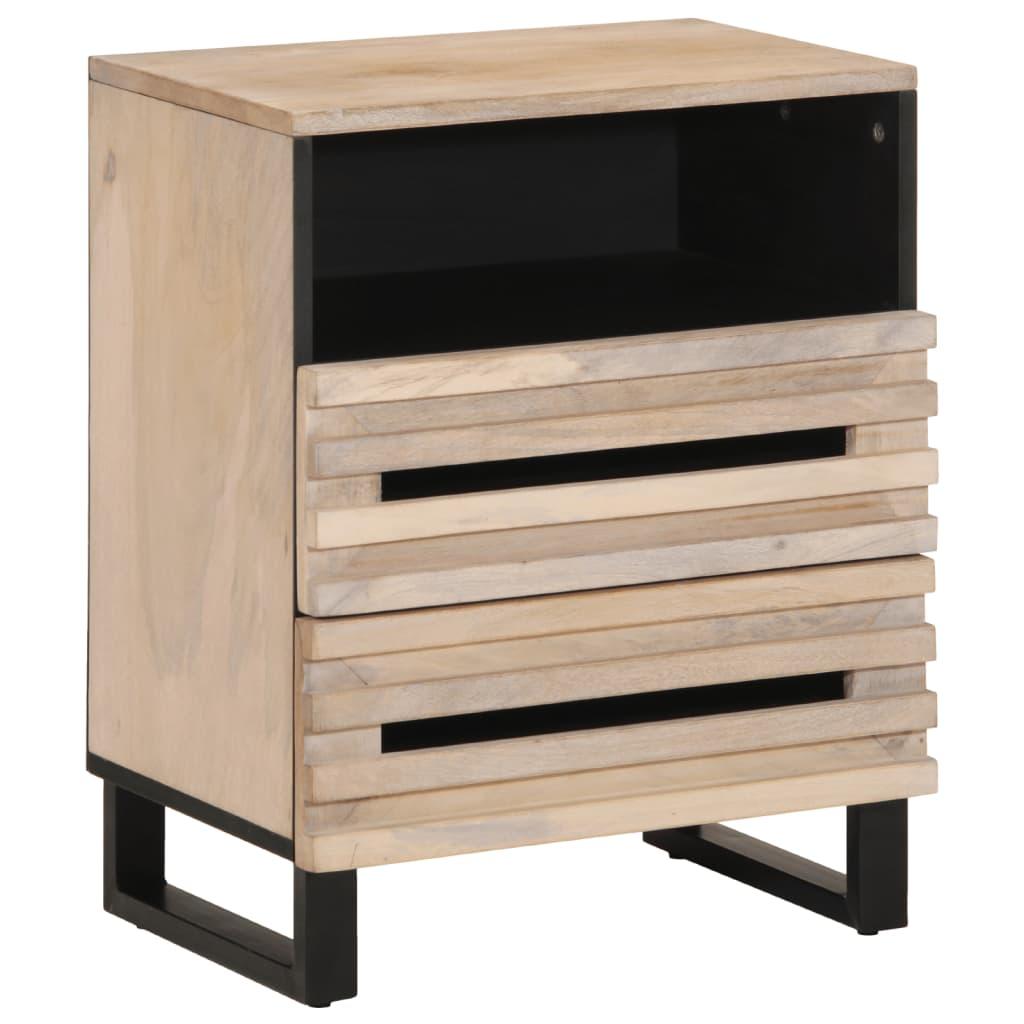 Sengebord 50x34x62 Cm Massivt Ru Mangotræ