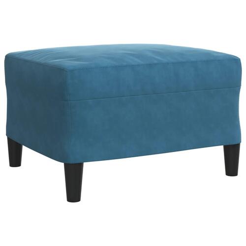 Sofasæt 4 dele med hynder og bolsterpuder velour blå