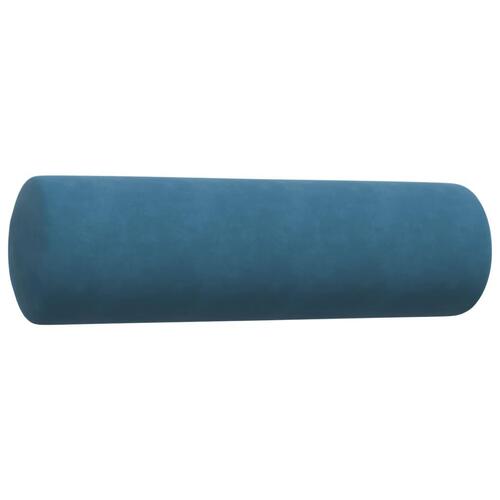 Sofasæt 4 dele med hynder og bolsterpuder velour blå