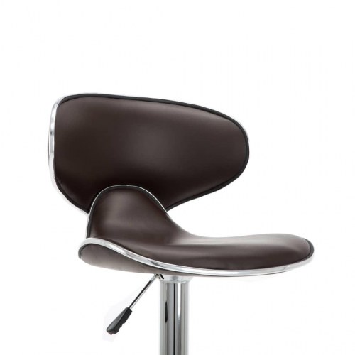 Barstole 2 stk. kunstlæder brun