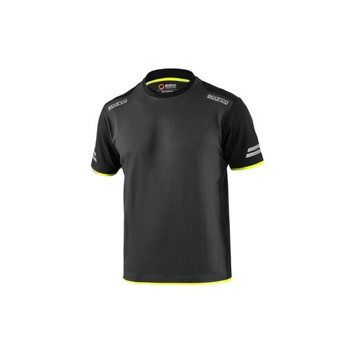 Kortærmet T-shirt til Mænd Sparco TW Gul Grå S S