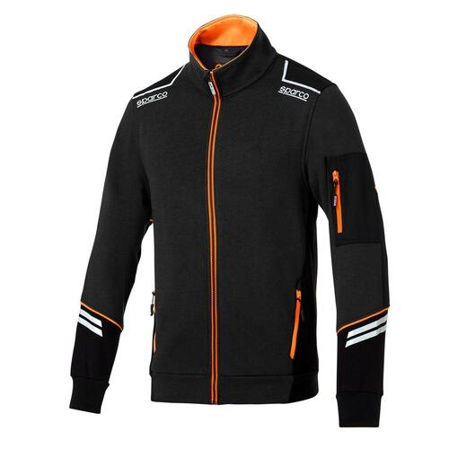 Sportsjakke til Mænd Sparco Sort Orange XL