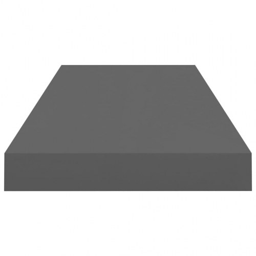 Væghylde 60 × 23,5 × 3,8 cm - MDF, grå højglans