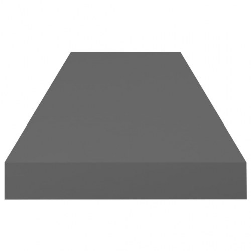 Væghylder 2 stk. - 80×23,5×3,8 cm i MDF, grå højglans