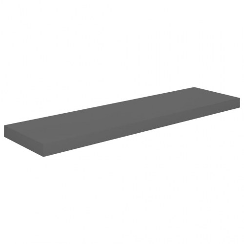 Væghylder 2 stk. - 90 × 23,5 × 3,8 cm - MDF grå højglans