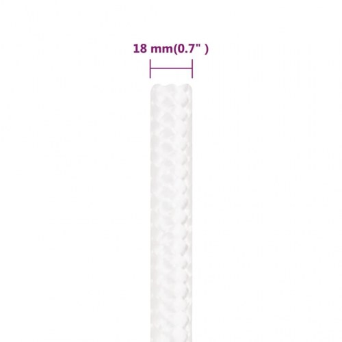 Tovværk til båd 18 mm - 50 m polypropylen, hvid