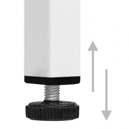 Natborde 2 stk. 35x35x51 cm stål hvid