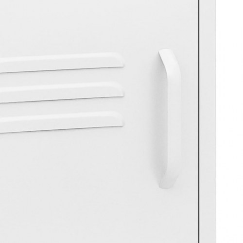 Natborde 2 stk. 35x35x51 cm stål hvid