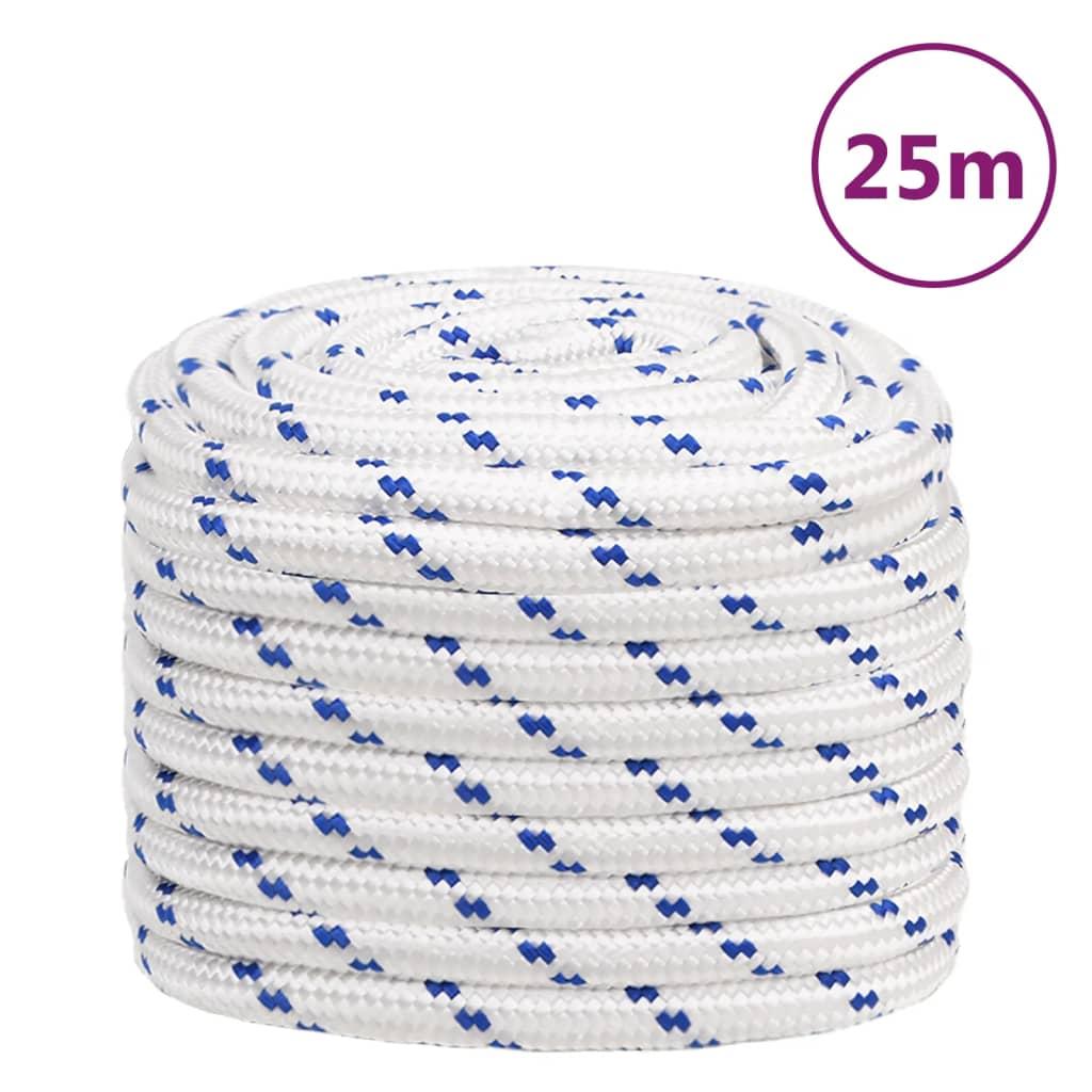 Tovværk til båd 20 mm 25 m polypropylen hvid