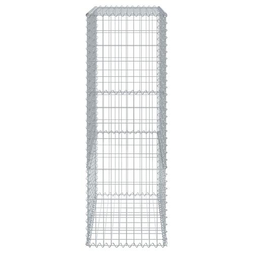 Gabionkurv med cover 300x50x150 cm galvaniseret jern